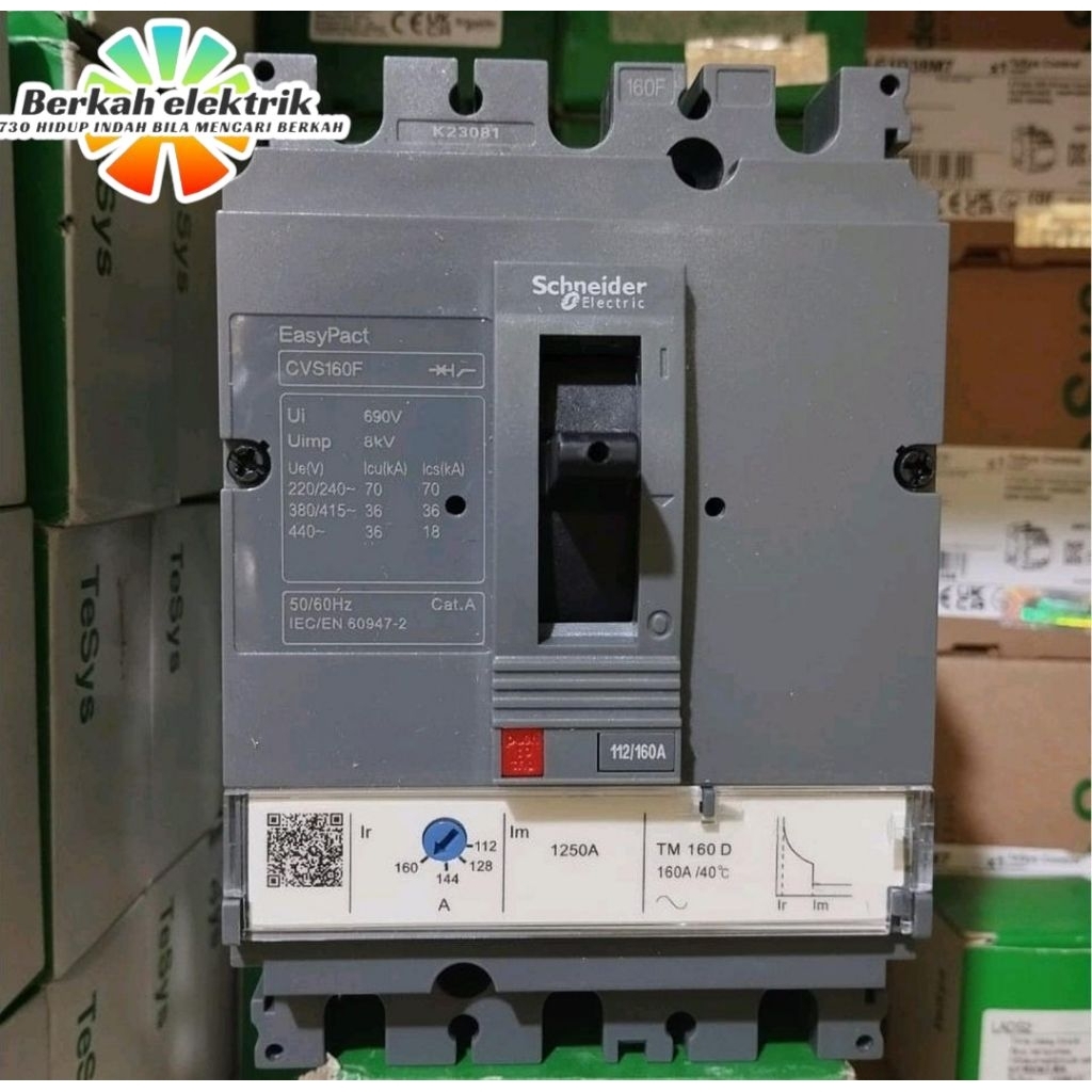 MCCB Schneider 3phase CVS160F/B 160A Original