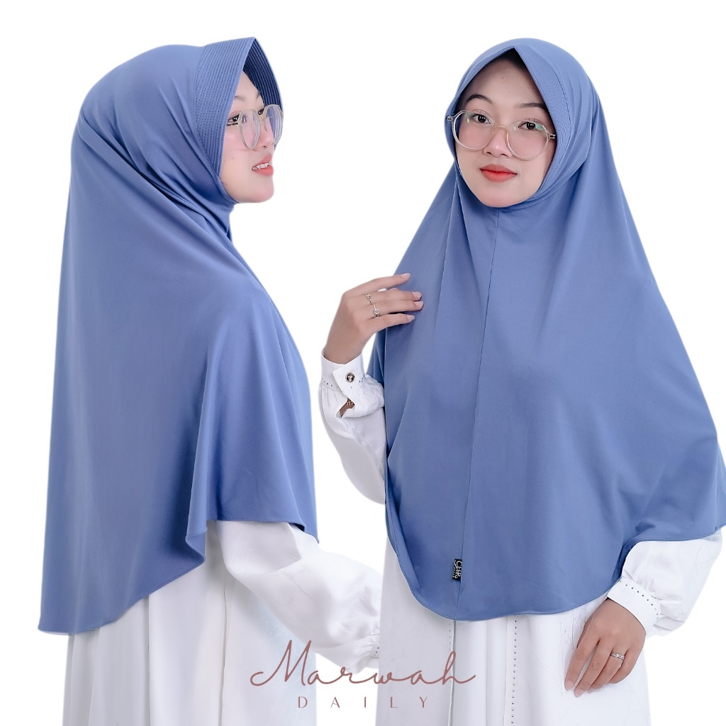 CHR HIJAB Polos Semi (L) CHR Hijab | Kerudung Polos BERGO INSTAN Jersey Super Original