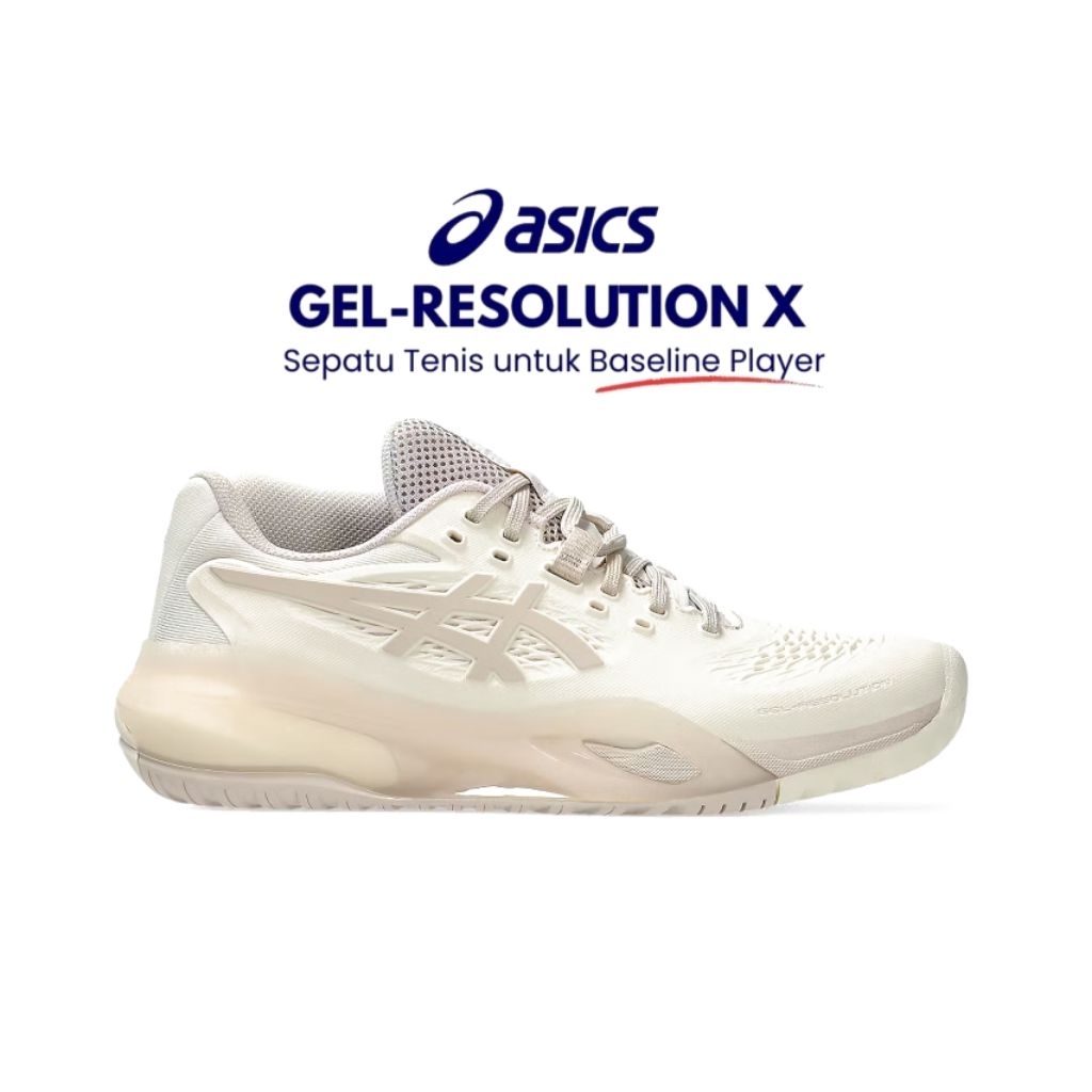 Sepatu Asics Gell Resolution X Tenis Cream Mineral Beige