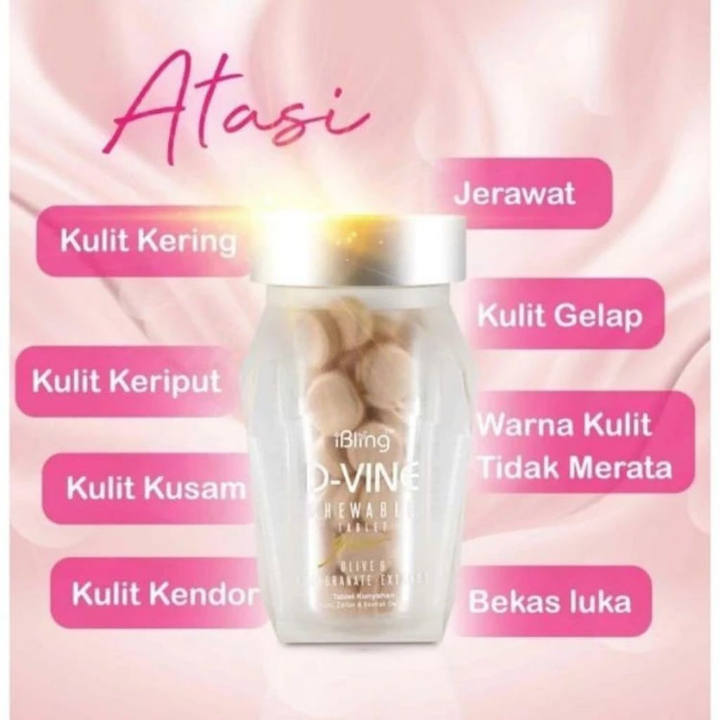 DVine Collagen 30&60  Butir - Ecer Asli Original, Membantu Mencerahkan Kulit Original