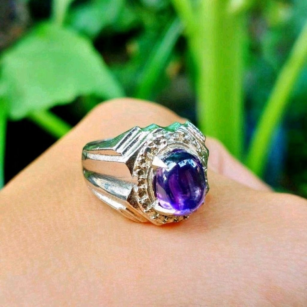 Cincin kecubung dim 10 mm cincin Amerikan diamond