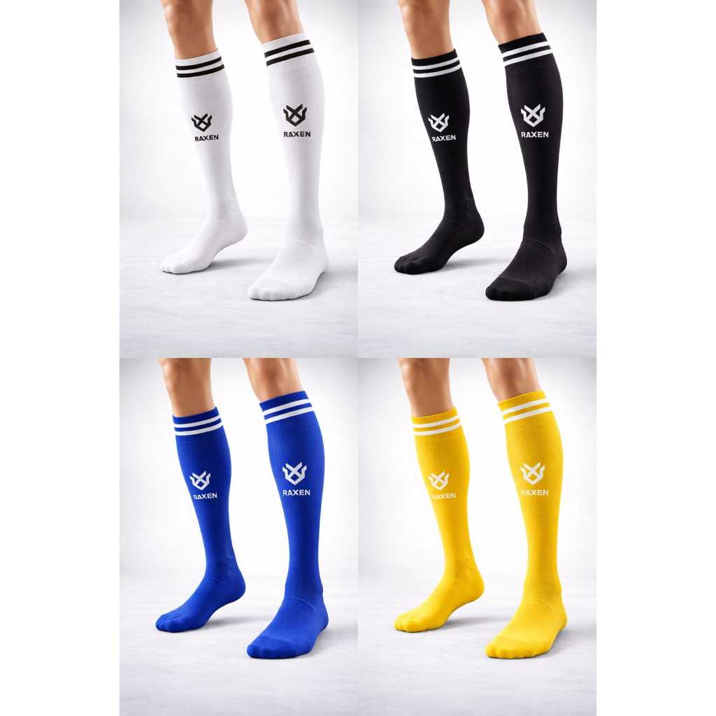 Kaos Kaki Futsal Olahraga Kaos kaki Bola Panjang Bahan Polyester Double  Karet