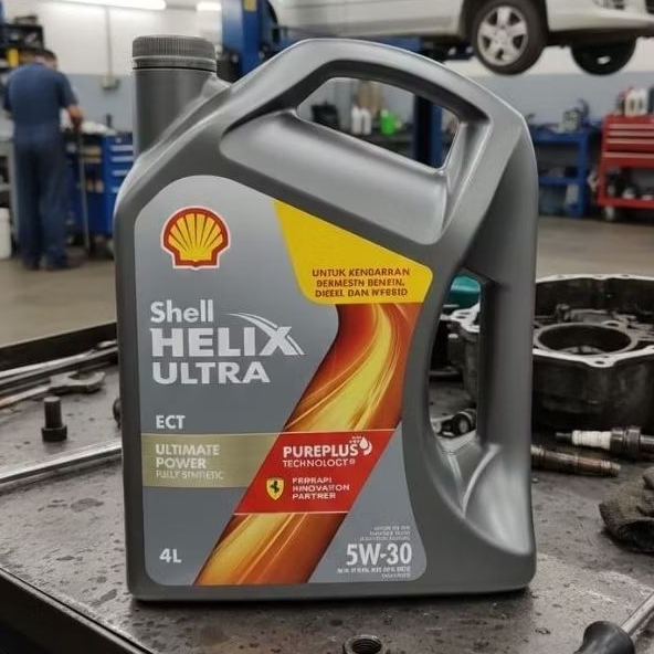OLI MOBIL SHELL HELIX ULTRA 5W-30 4 LITER | BARCODE SCANE ( OLI MOBIL )