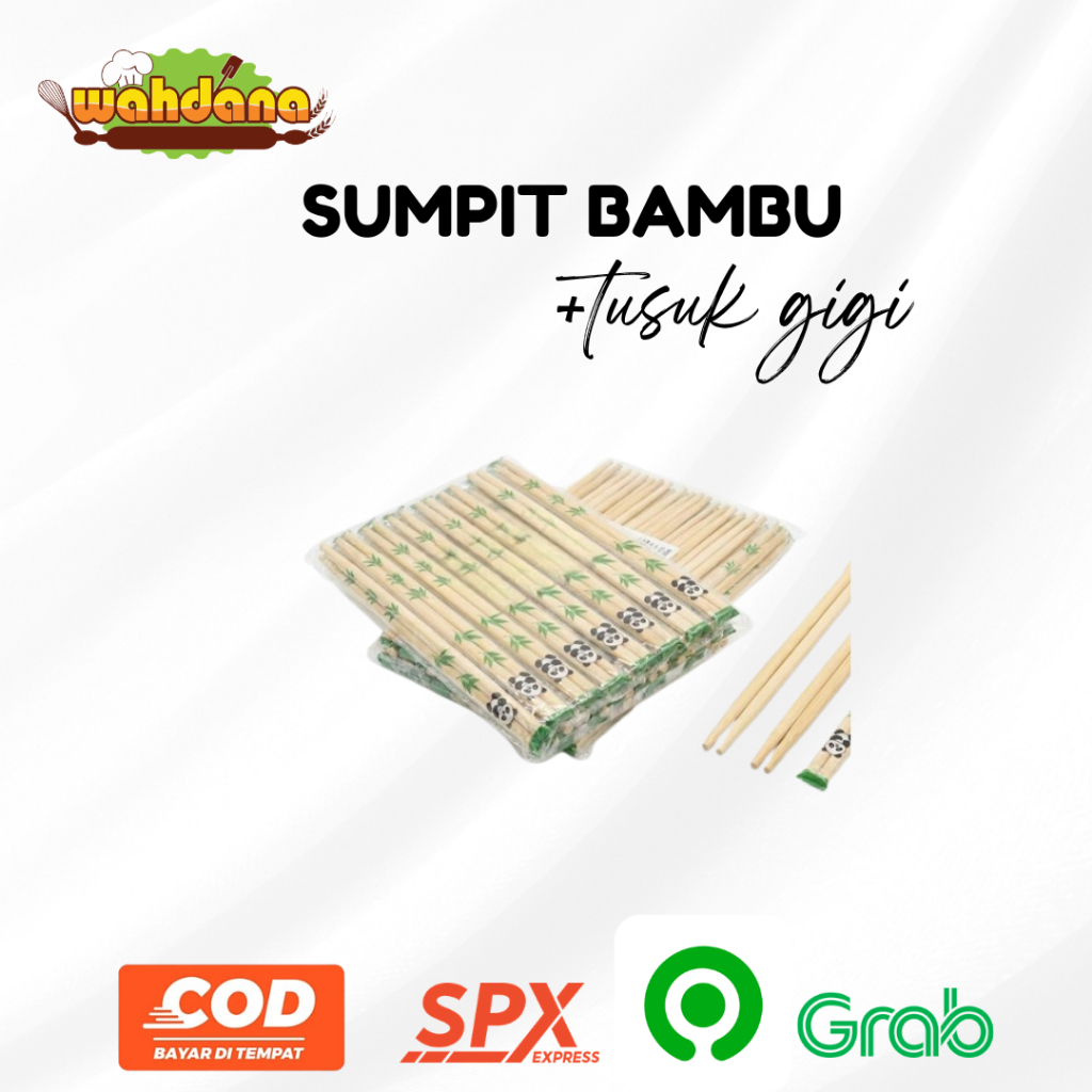 Sumpit Bambu + Tusuk Gigi SUKAWA 50 Pcs