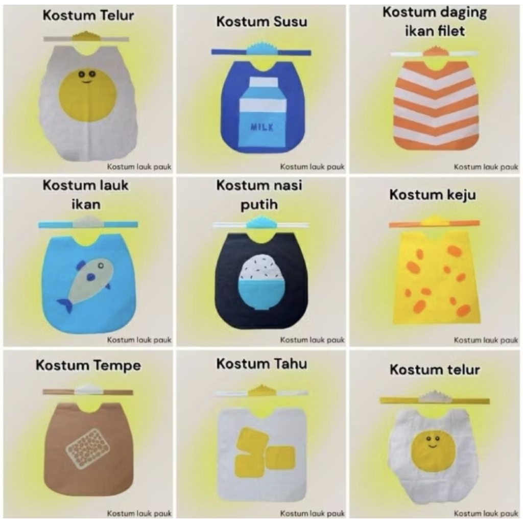 kostum laup pauk/kostum karnaval/kostum pentas seni/kostum agustusan