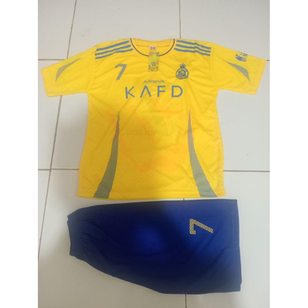 Setelan Jersey  ronaldo club Al Nasr anak