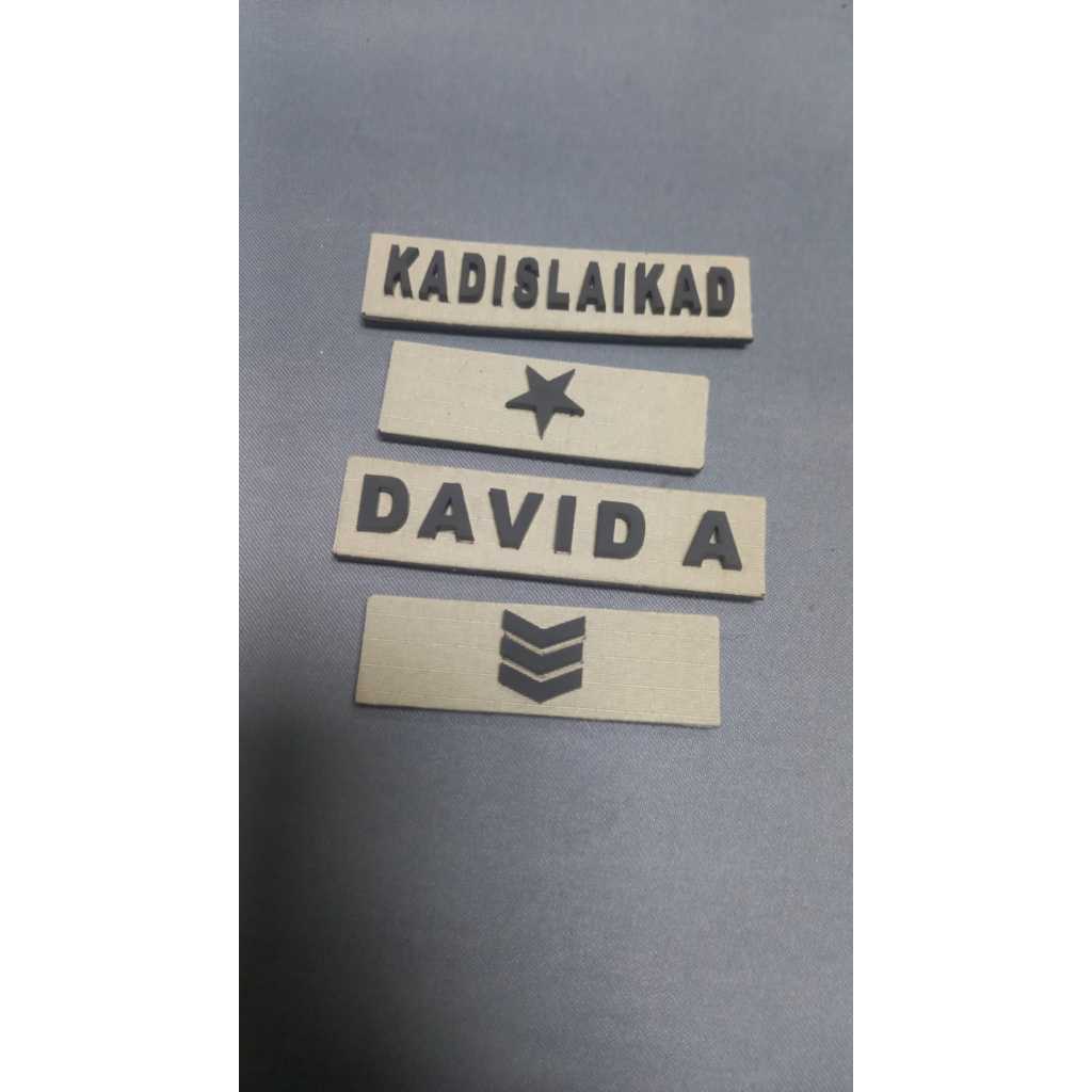 ARMORYELITE PAPAN NAMA AKRILIK TIMBUL COSTUME / PAPAN NAMA TIMBUL TOPI PET / AKRILIK TIMBUL COSTUM C