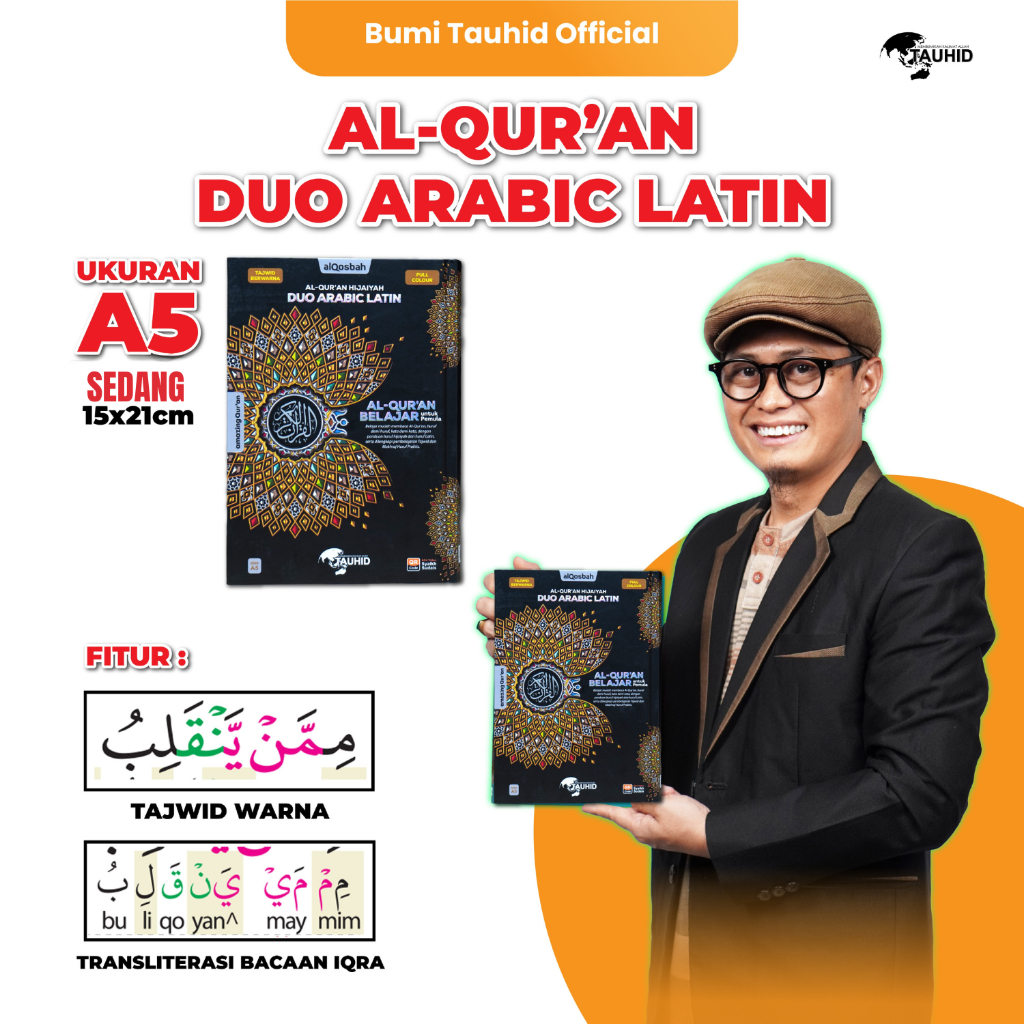 [ Affiliate ] Al Quran Belajar untuk pemula Duo Arabic Latin A5 alquran latin dan terjemah