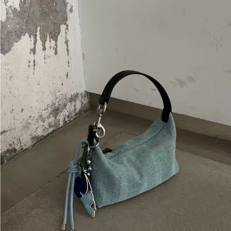 Denim Handbag Fashion Simple Women's Bag Patchwork hobo Single Shoulder Crossbody Small Bag