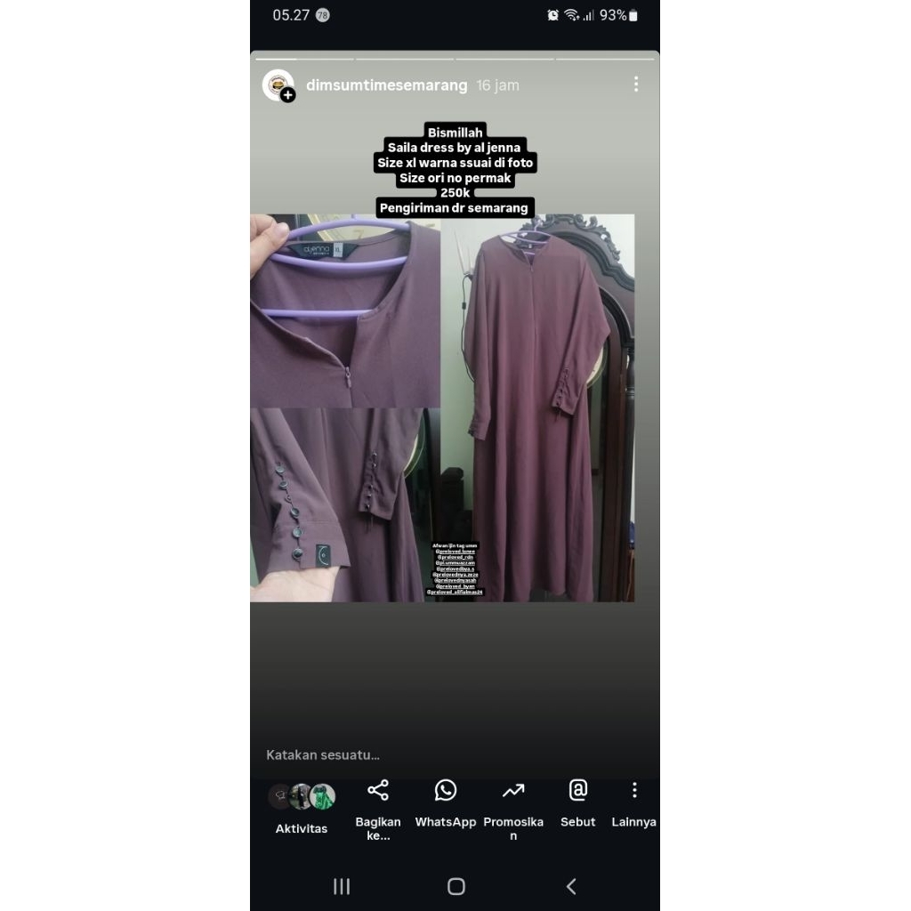 preloved saila abaya by aljenna