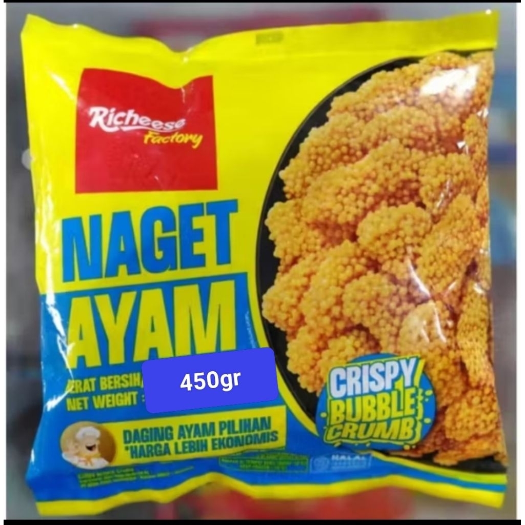 Richeese Naget ayam crispy bubble 450grRicheese Naget ayam crispy bubble 450gr