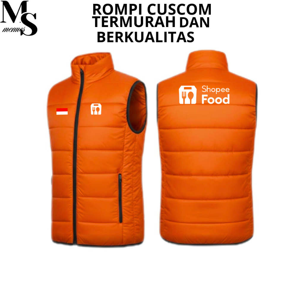 Rompi ShopeeFood Pria Drivel Ojol / Rompi ShopeeFood Ojol Terbaru / Rompi TERLARIS TERMURAH