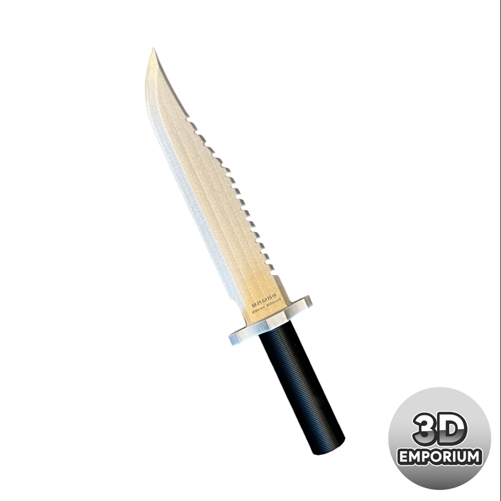 [3D Emporium] Knife Rambo Frist Blood Toys Ukuran Seperti Aslinya– Premium Texture