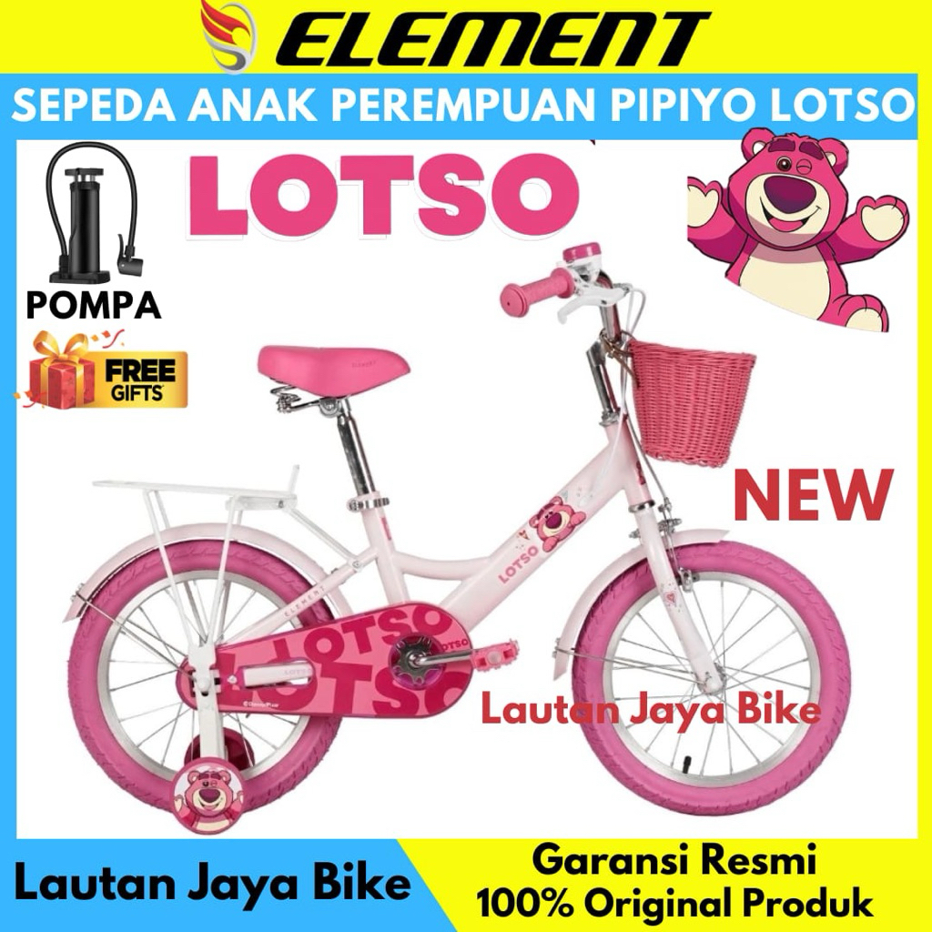 Sepeda Anak Perempuan Mini 18 Element Lotso New