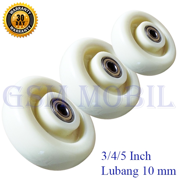 Roda Nylon Wheel Only Medium Duty Double Bearing Trolley Etalase Lori 3" 4" 5" Inch - 10000635