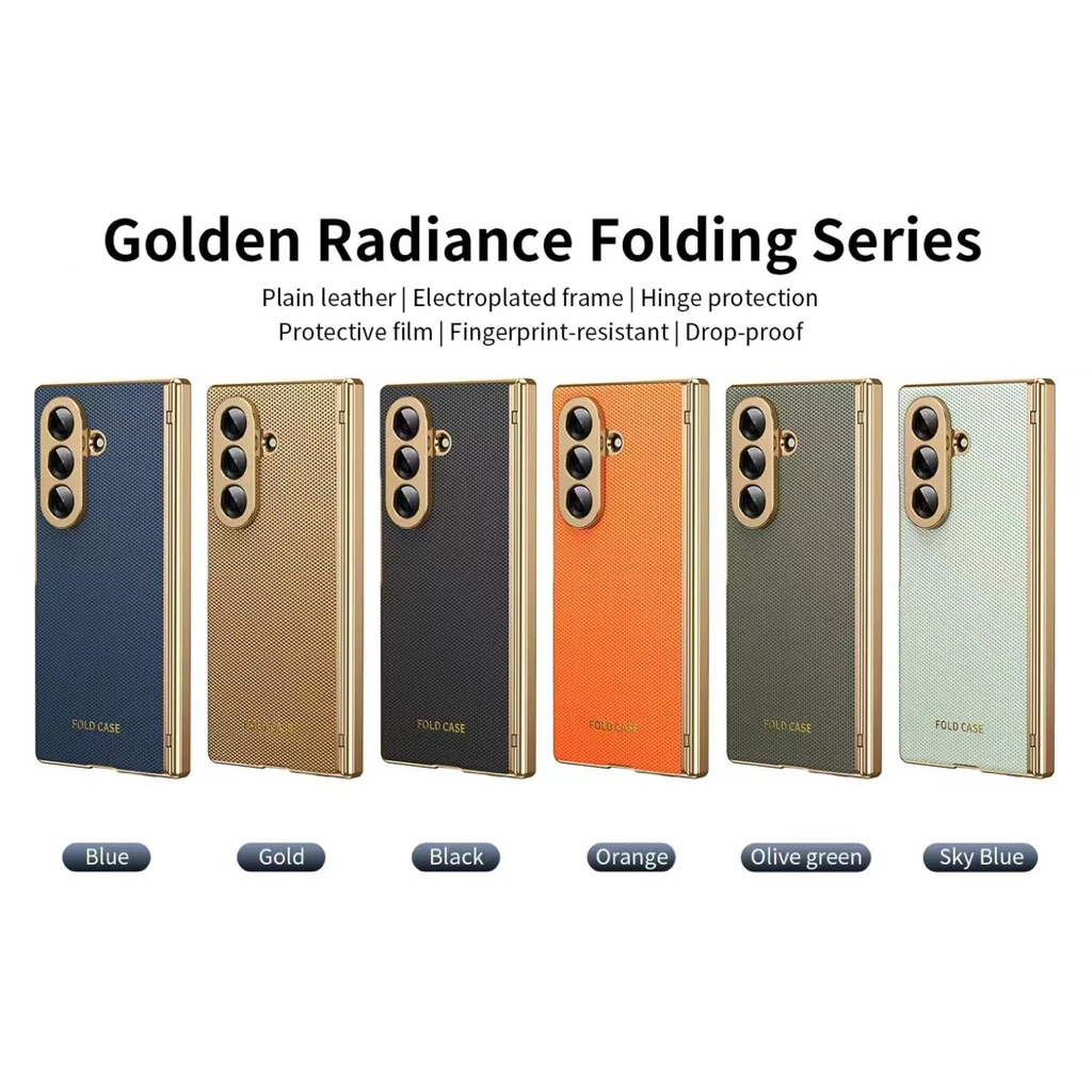 New Case Samsung Zfold Premium Kaca Layar Depan Pelindung Tengah Lipatan Luxury Colorful Lucu Hp Cas