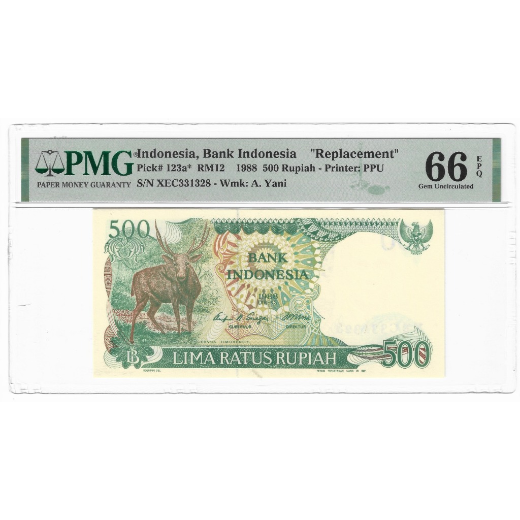 Uang Kuno 500 Rupiah Seri Rusa Hewan PMG