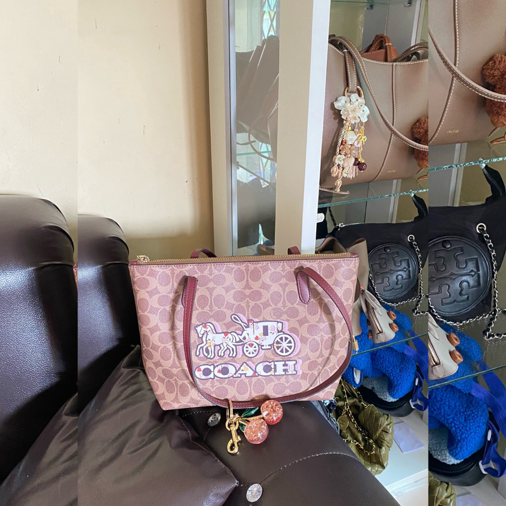 Tote bag coach signature kuda preloved like new