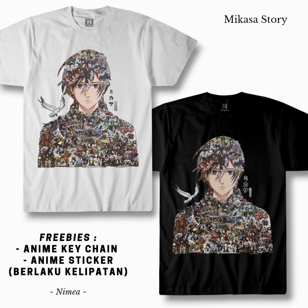 Kaos Mikasa Ackerman Story - Nimea Distro