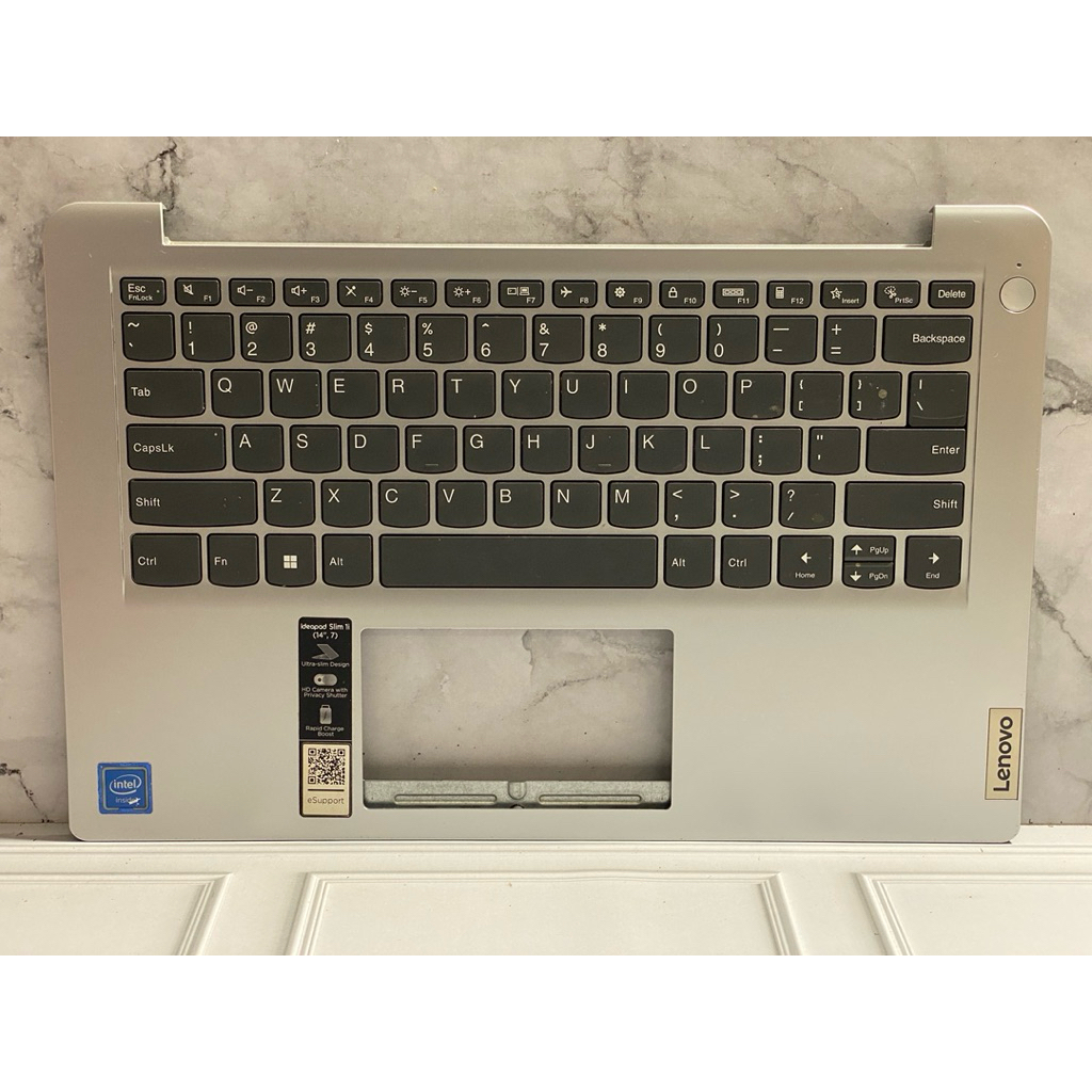 Frame & Keyboard Laptop Lenovo Ideapad 1i-14IGL7 Original Silver