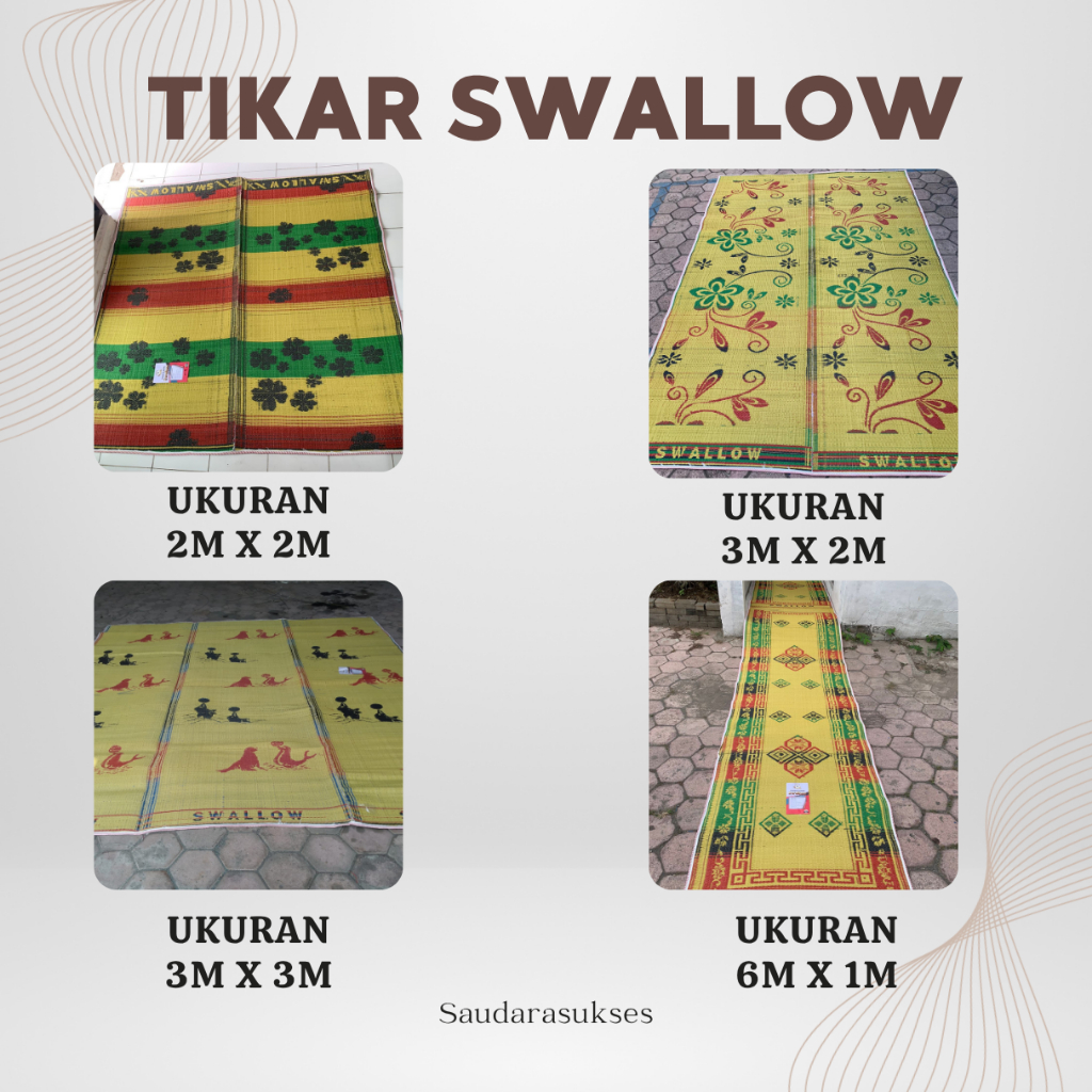 TIKAR PLASTIK ,TIKAR GULUNG ,TIKAR SWALLOW