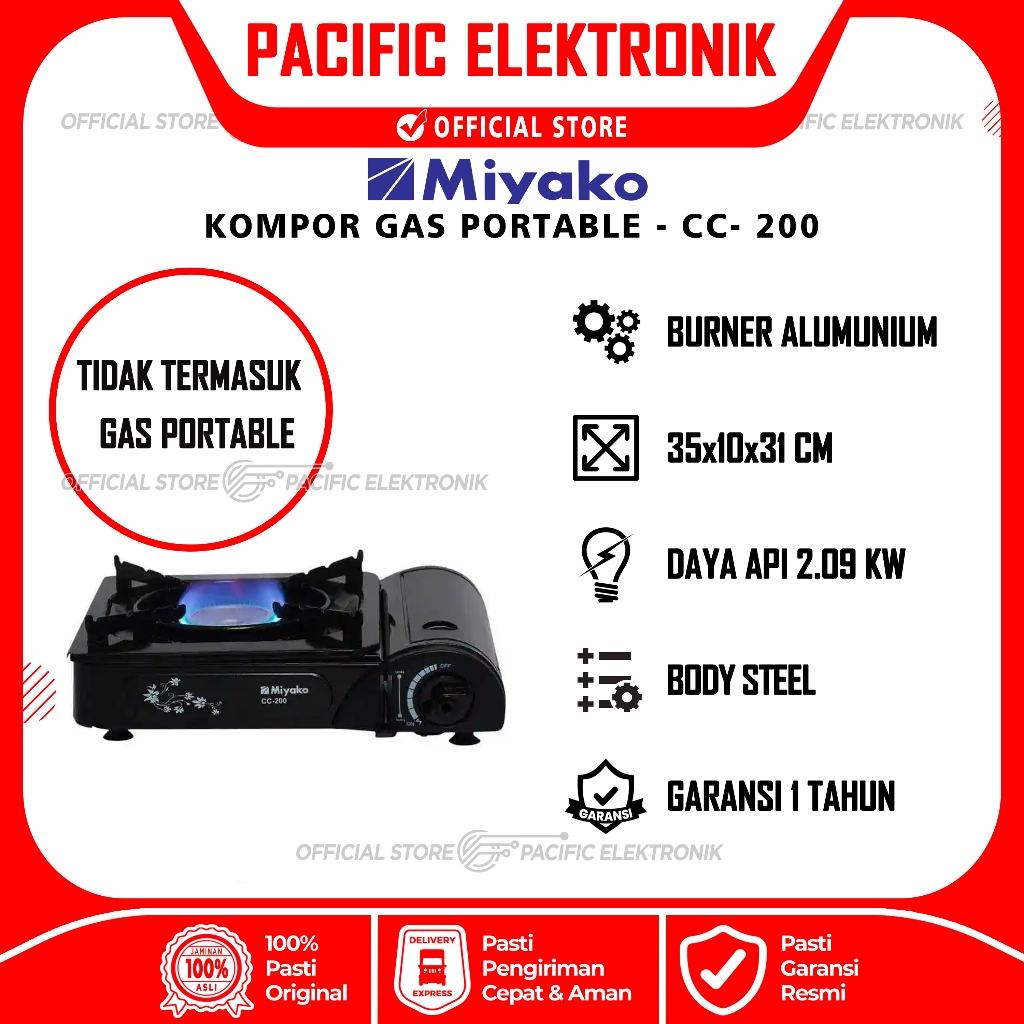 Kompor Piknik / Kompor Gas Portable Miyako CC-200 / CC200