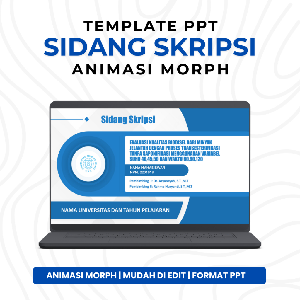 Template PPT Premium SIDANG UNS - Animasi Morph, Animasi Bergerak untuk Seminar & Sidang | PPT 17