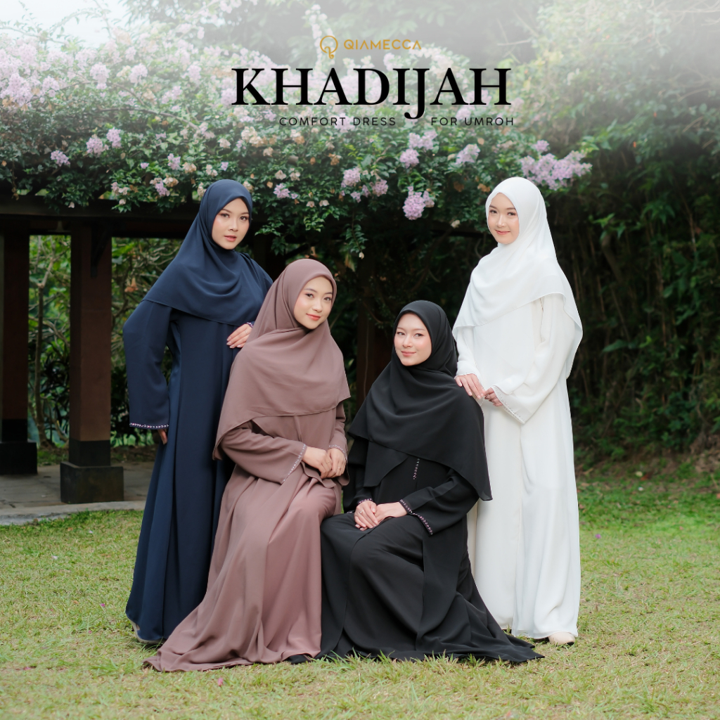 QIAMECCA - KHADIJAH PREMIUM SET DRESS UMROH HAJI CERUTY