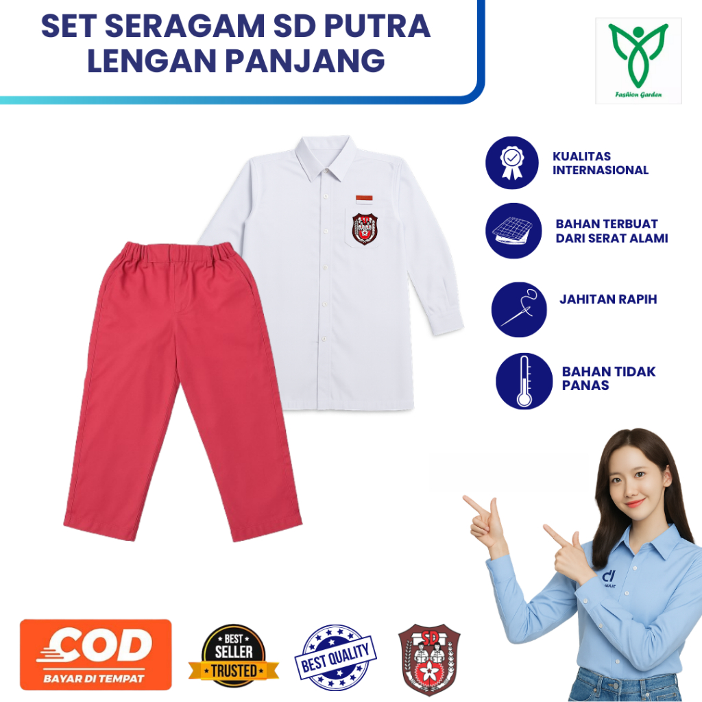SET SERAGAM SD | 1 SET SERAGAM SD PUTRA | SET SERAGAM SD PUTRA MURAH