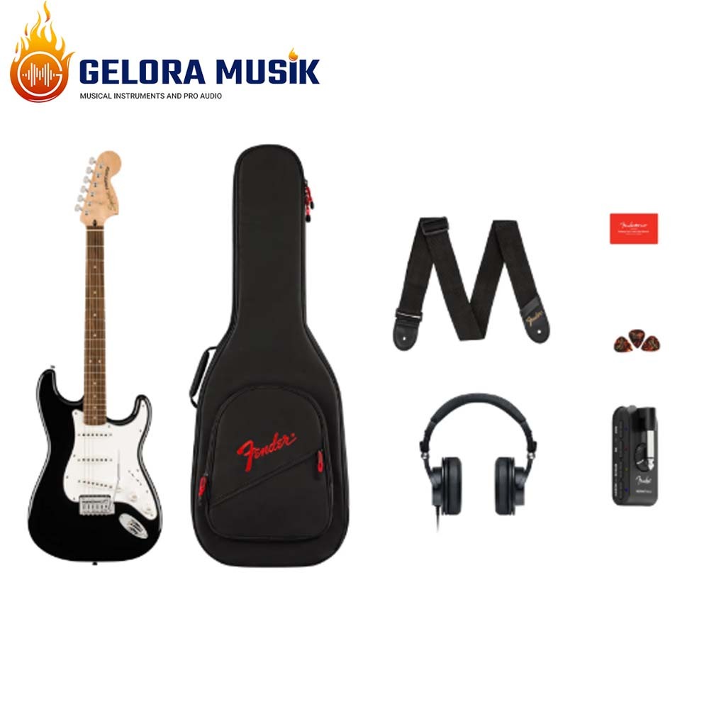 Gitar Elektrik Squier Pack Affinity Series Stratocaster Mustang Micro