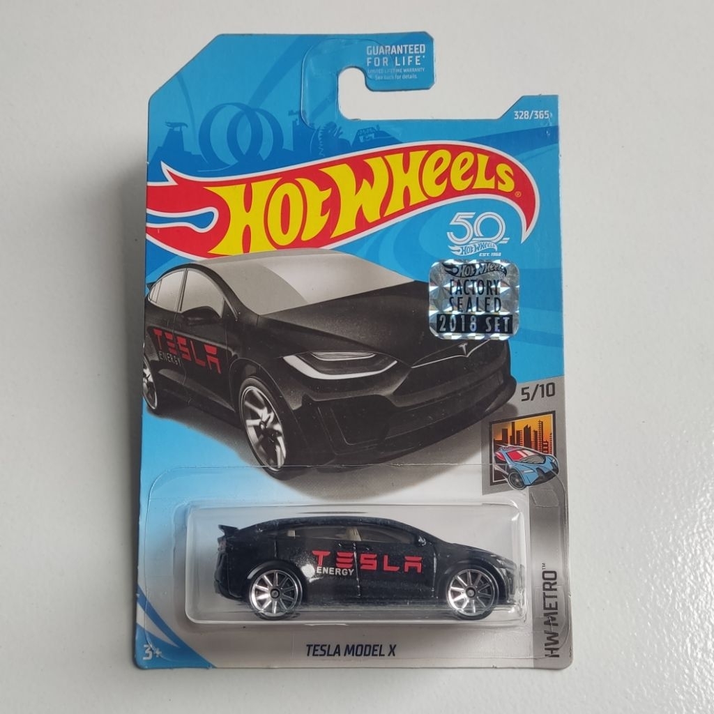 Hot Wheels Tesla Model X Black US Card Factory Sealed - HW METRO