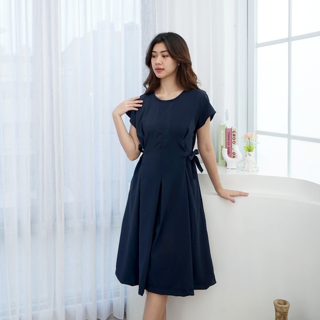 Nuboutique – Kara Dress – Terusan Wanita Panjang Basic Elegan Simple Polos