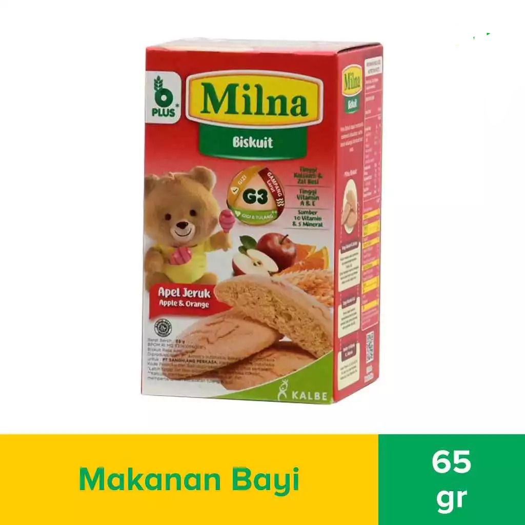 Milna Biscuit 6Plus Apel Orange 65G