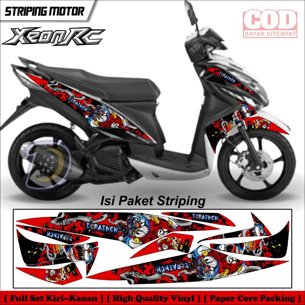 Stiker Motor Xeon Rc Striping lis Xeon Rc Striping Motor Xeon Rc Doraemon Zombie