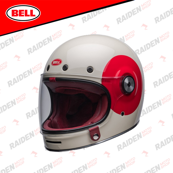Helm Bell Bullitt  TT Gloss Vintage White Oxbloood