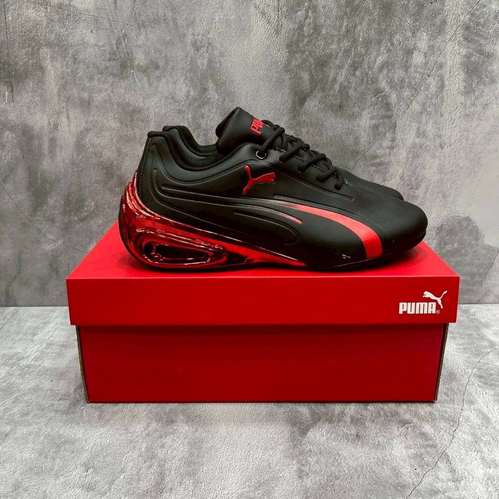 sepatu sneakers future Ferarri black red