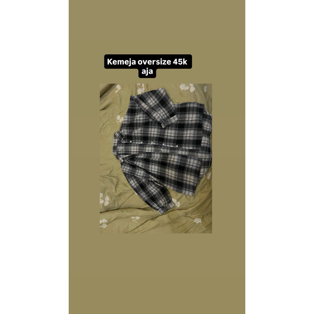 kemeja oversize kotak kotak