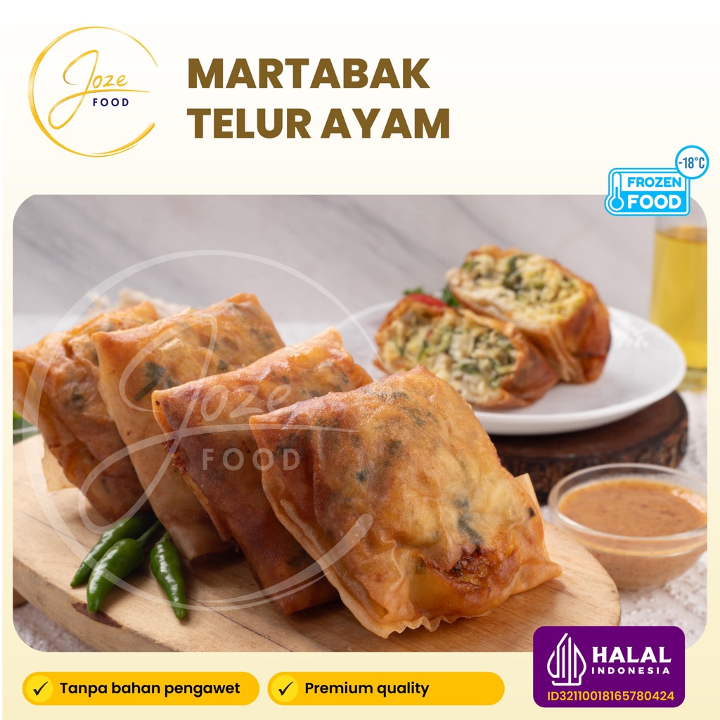 MARTABAK TELUR AYAM PREMIUM (FROZEN FOOD TANPA BAHAN PENGAWET) - JOZE FOOD