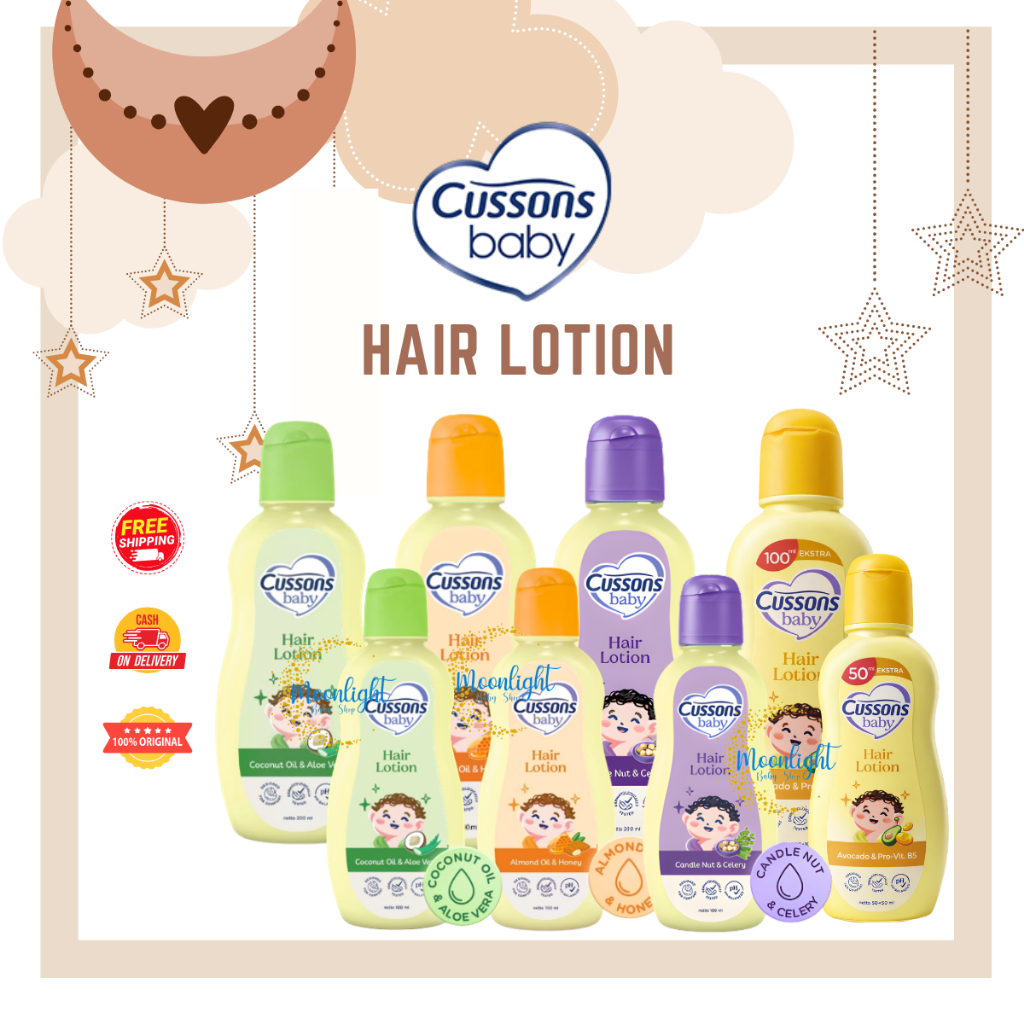 Cussons Baby Hair Lotion 50+50ml / 100+100ml cusson Lotion Rambut Bayi Minyak Rambut Bayi BPOM