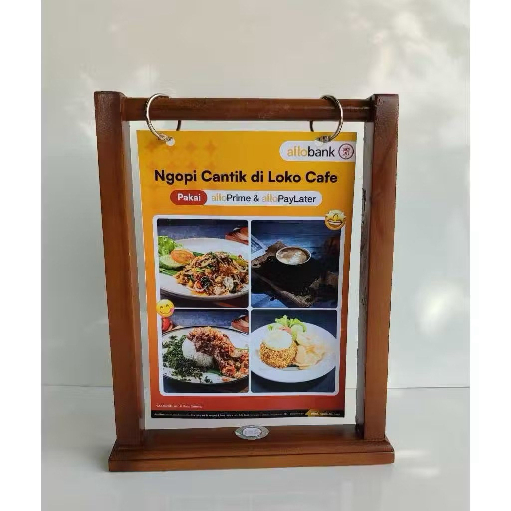 Tempat menu / card holder | tent card bahan kayu
