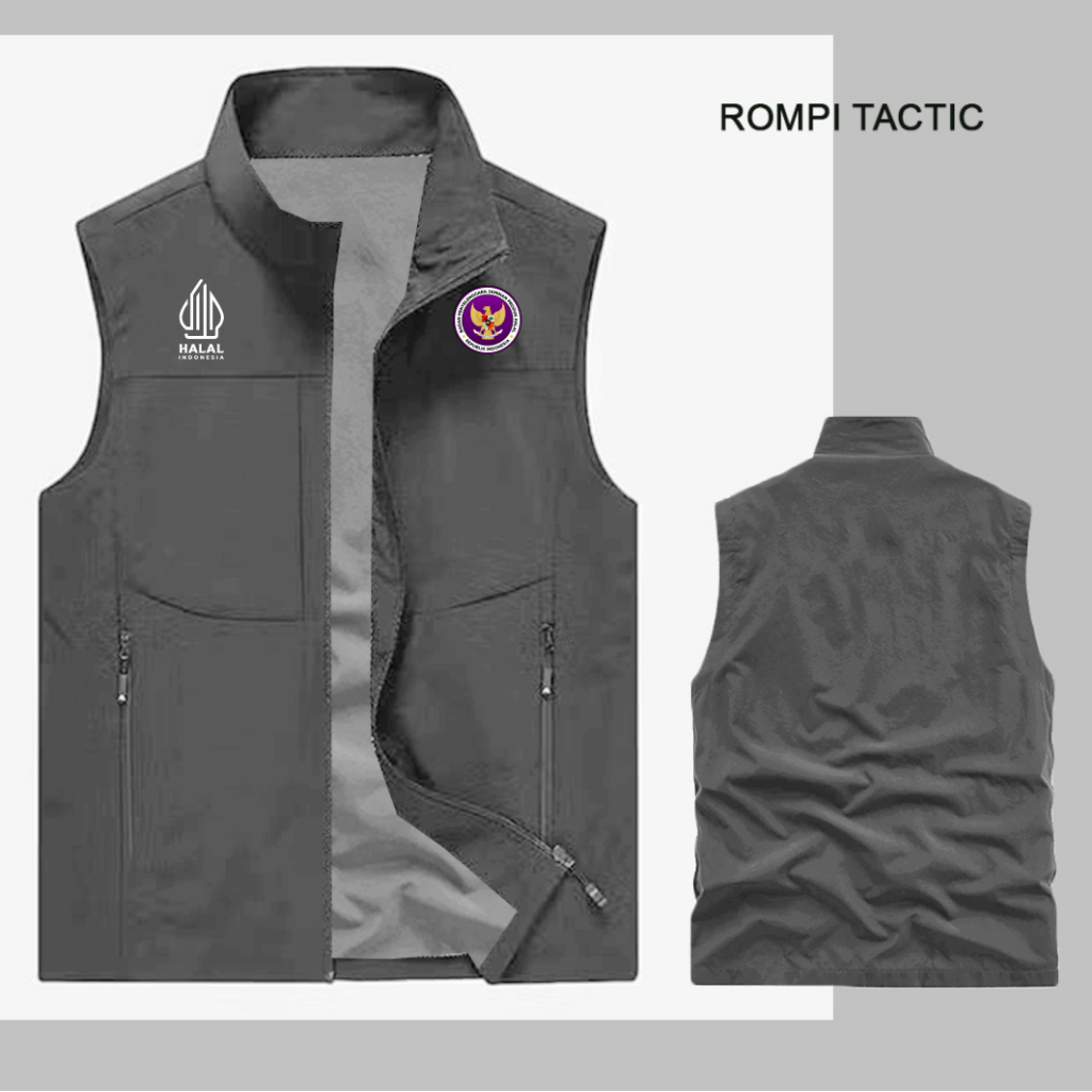 JAKET ROMPI HALAL INDONESIA KEREN / ROMPI BPJPH PENYELANGGARA JAMINAN PRODUK HALAL / FREE CUSTOM SAB