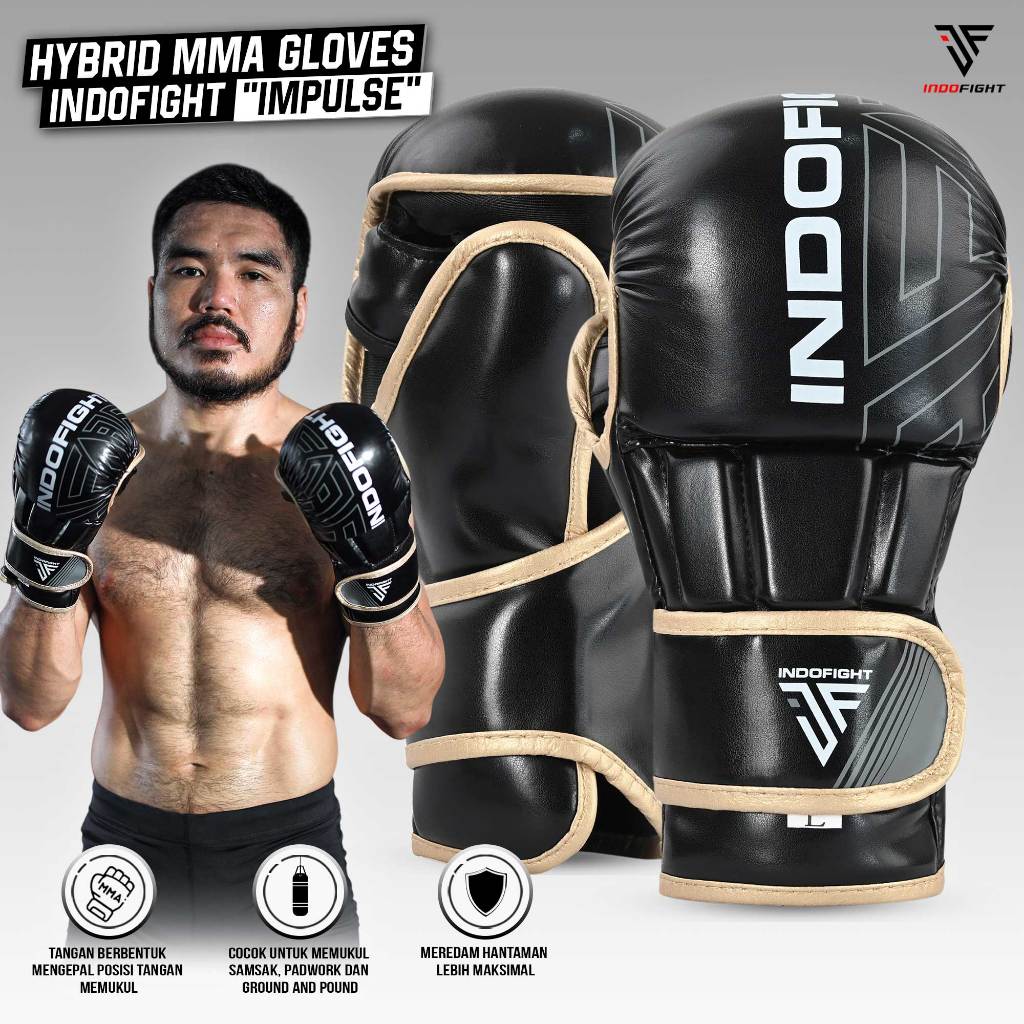 Sarung Tinju MMA Indofight Sarung Tangan MMA UFC Dewasa, Sarung Tangan UFC Mma Gloves Sarung MMA Sar