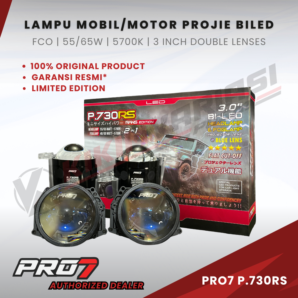 Projie Biled Pro7 x Rans P730RS 2in1 Headlamp Foglamp 3 Inch Original Garansi