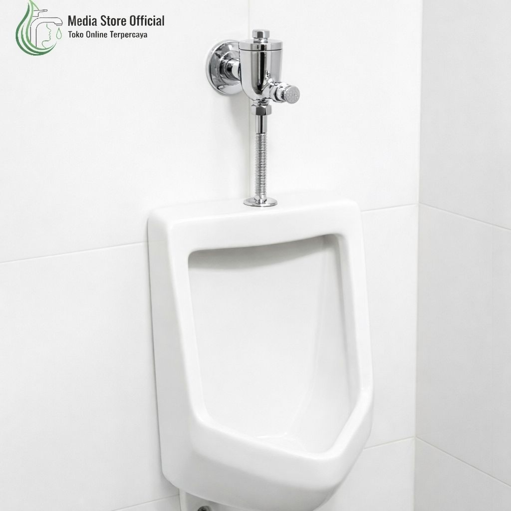 Push Urinoir Kencing Stainless Brass / Kran Flush Urinoir Toilet Set Minimalis