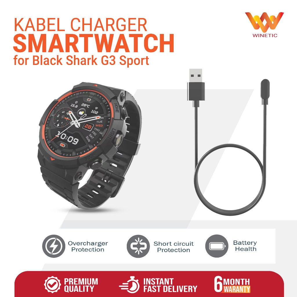 Kabel USB Charger Casan Smartwatch Jam Tangan Black Shark G3 Sport Magnetic Smart watch Type A Charg