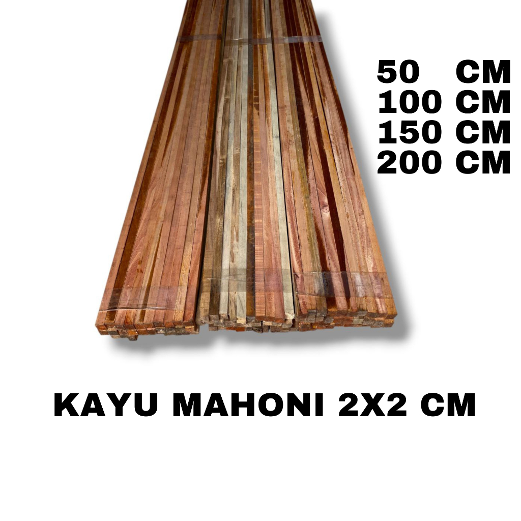 Reng kayu mahoni 2x2 cm isi 10 batang / kayu mahoni / stik reng / reng kayu / kayu mahoni
