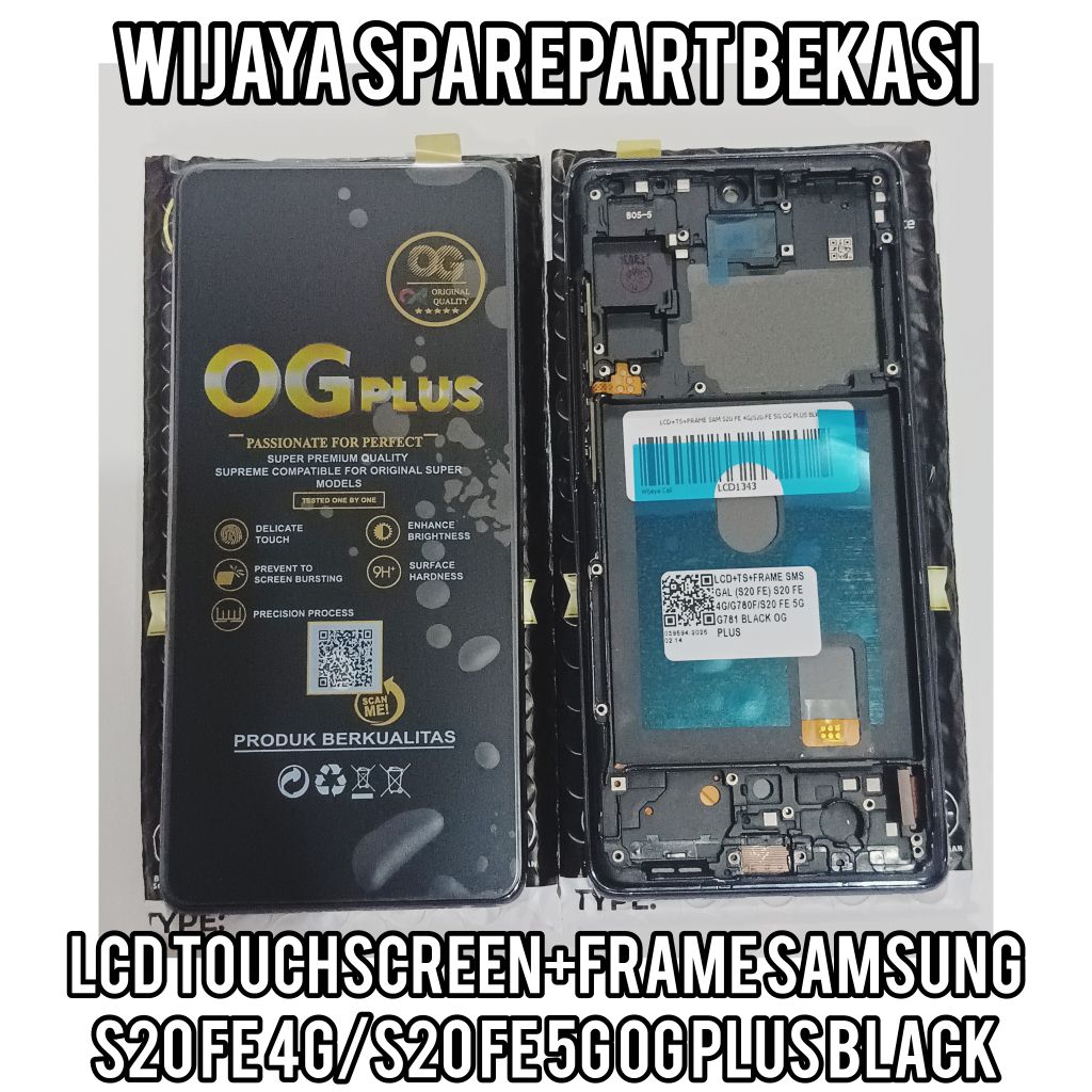 LCD TOUCHSCREEN+FRAME SAMSUNG S20 FE 4G/S20 FE 5G OG PLUS BLACK