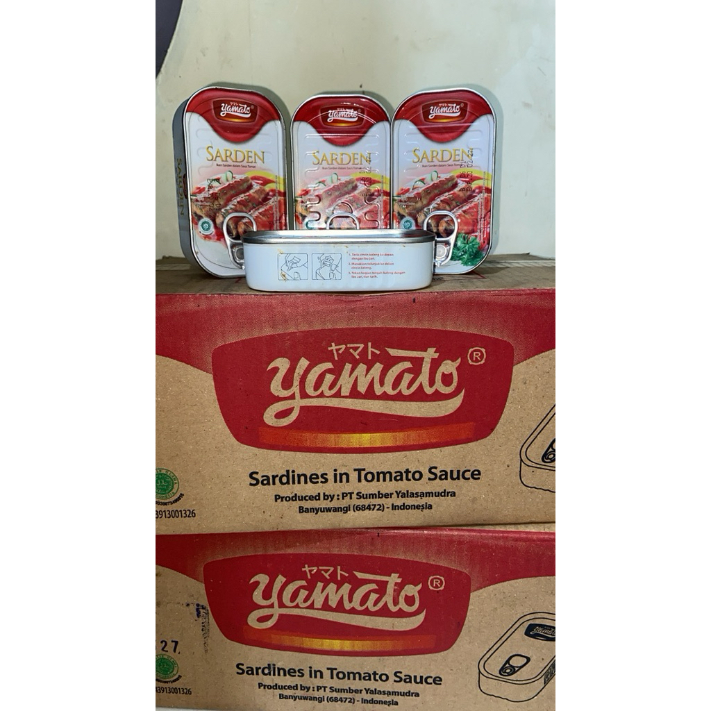 SARDEN YAMATO VARIAN SAOS TOMAT DAN MINYAK NABATI 125 GRAM (KUALITAS EXPORT) TERMURAH STOK TERBATAS