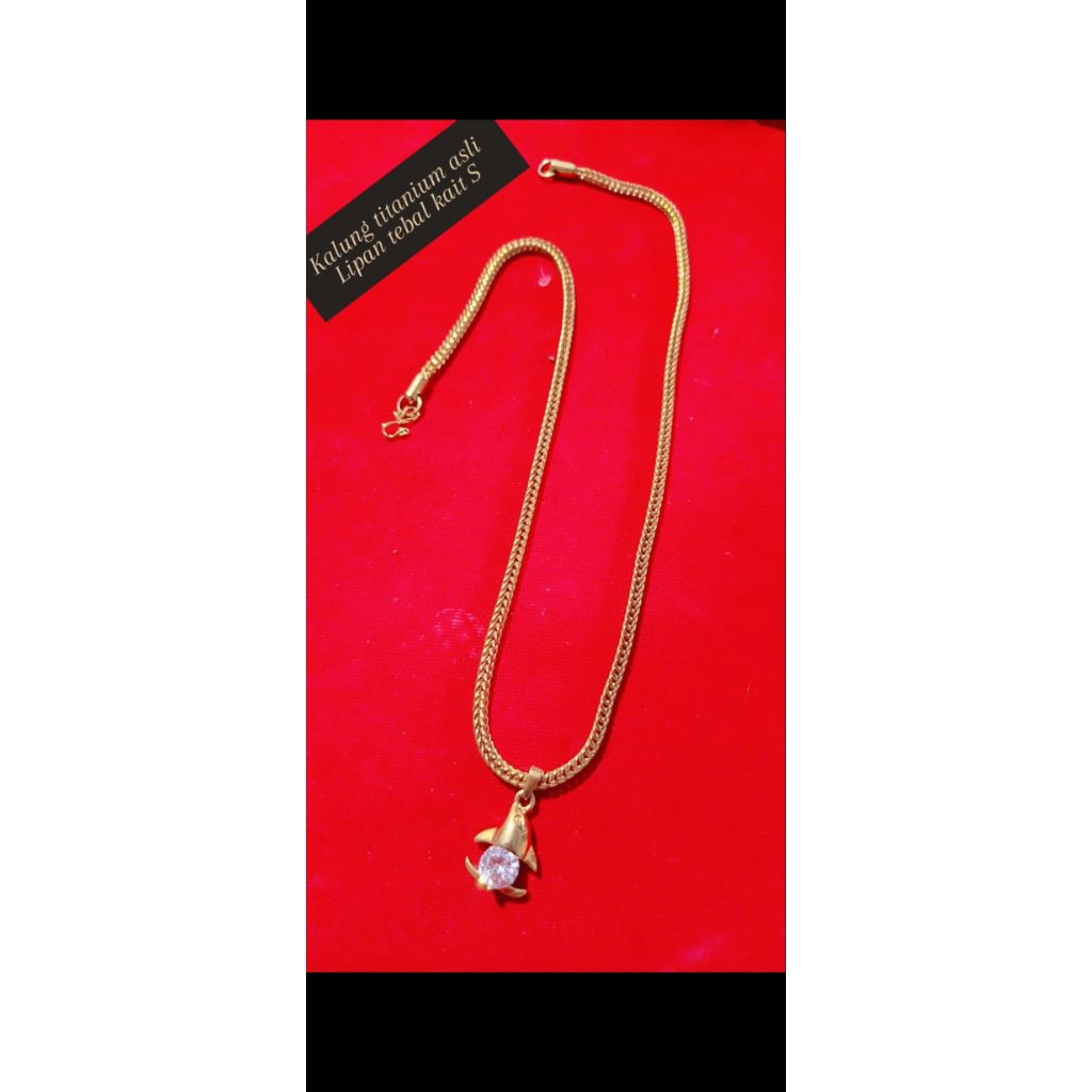 kalung titanium asli kait S