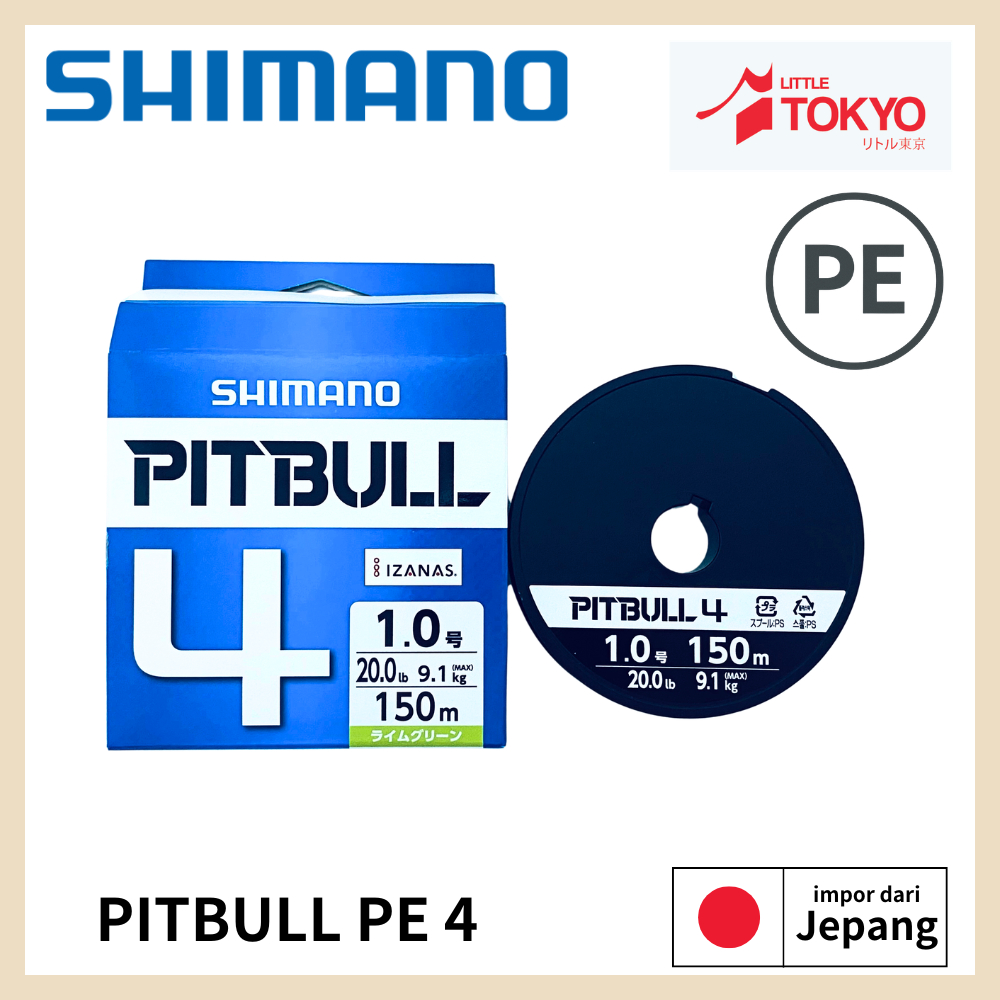 Senar Pancing Shimano Pitbull PE 4 Original Made in Japan